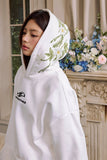 Green Floral Embroidered Hoodie