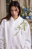 Plant Embroidered Logo Hoodie
