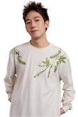 Botanical Embroidery Long Sleeve Tee