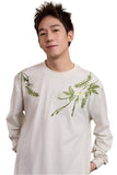 Botanical Embroidery Long Sleeve Tee