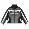Colorblock Racing Gradient Puffer Jacket