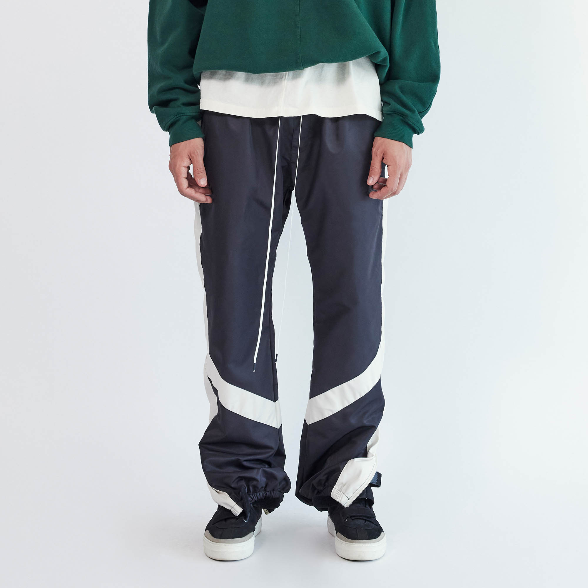 parachute track pant 2.5 / black + ivory