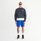 classic gym short / cobalt + ivory