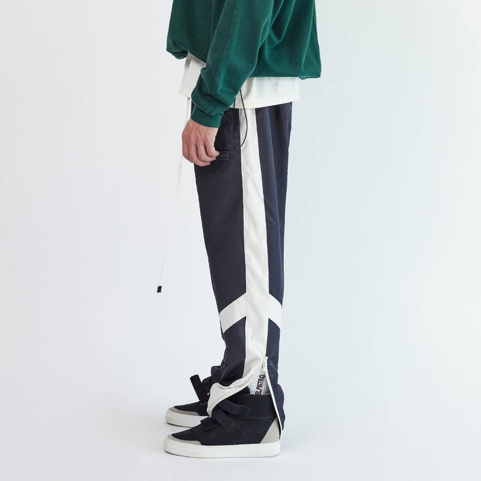 parachute track pant 2.5 / black + ivory