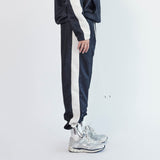 classic parachute track pant / black + ivory