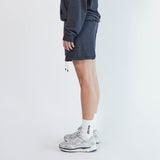 loop terry standard sweatshort / black heather