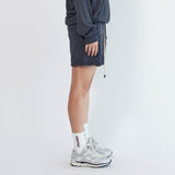 loop terry standard sweatshort / black heather