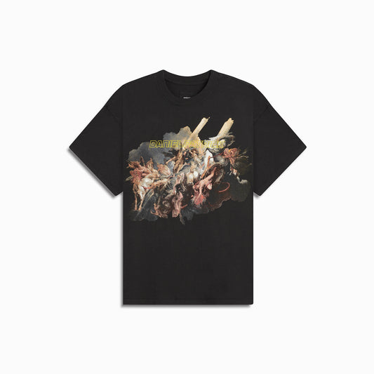 good vs evil tee / washed black