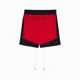 icon mesh gym short / red + black
