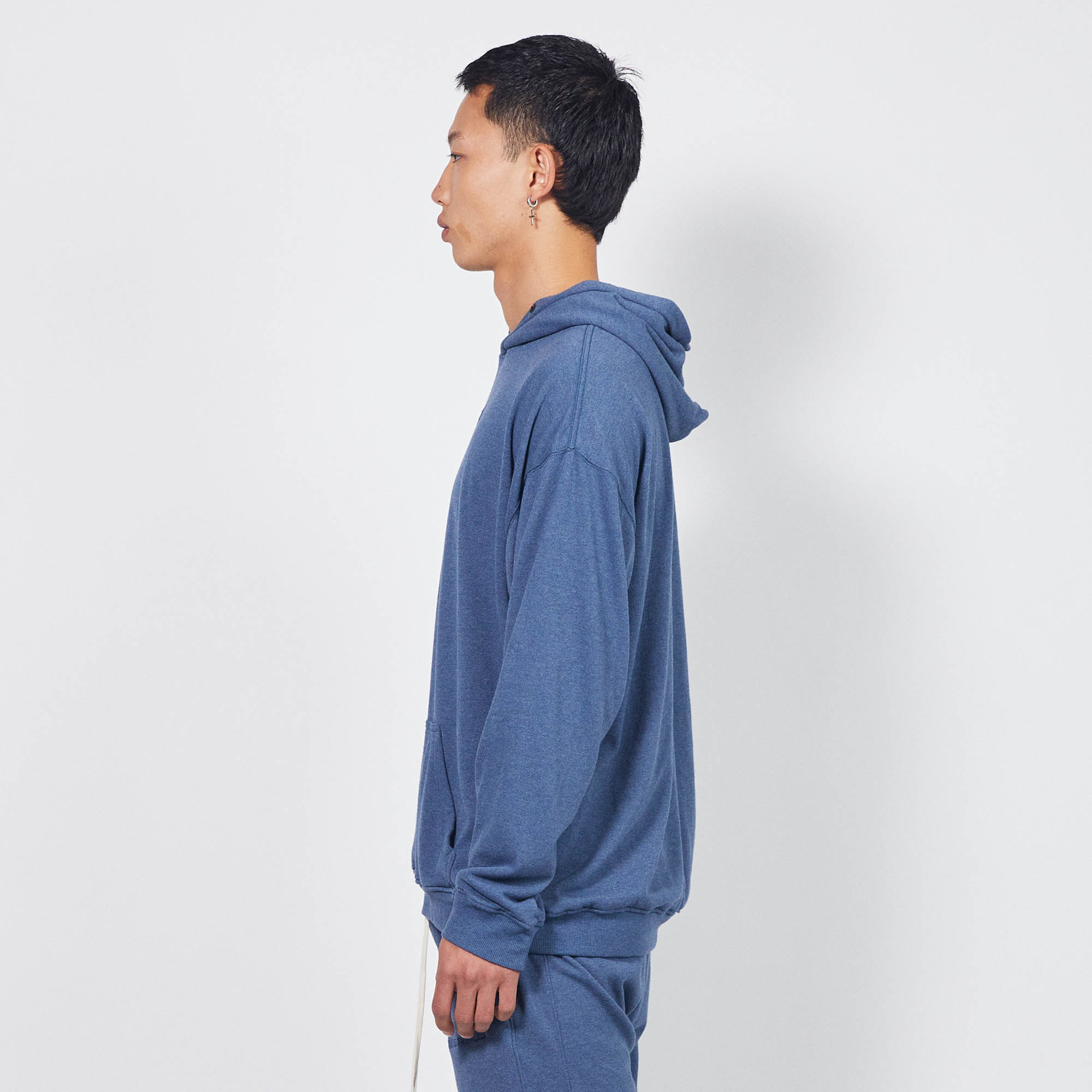 loop terry standard hoodie / mountain blue