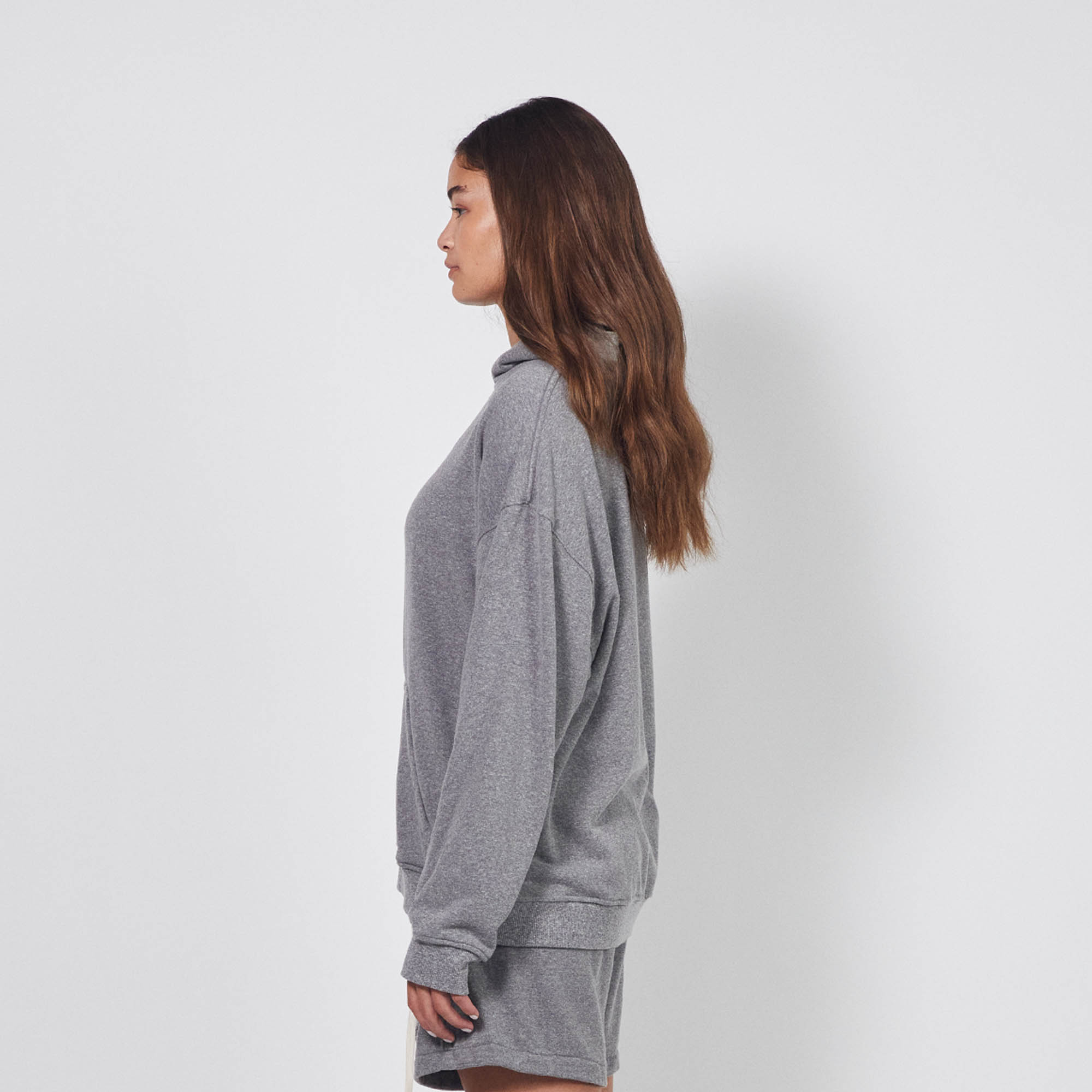 loop terry standard hoodie / heather grey