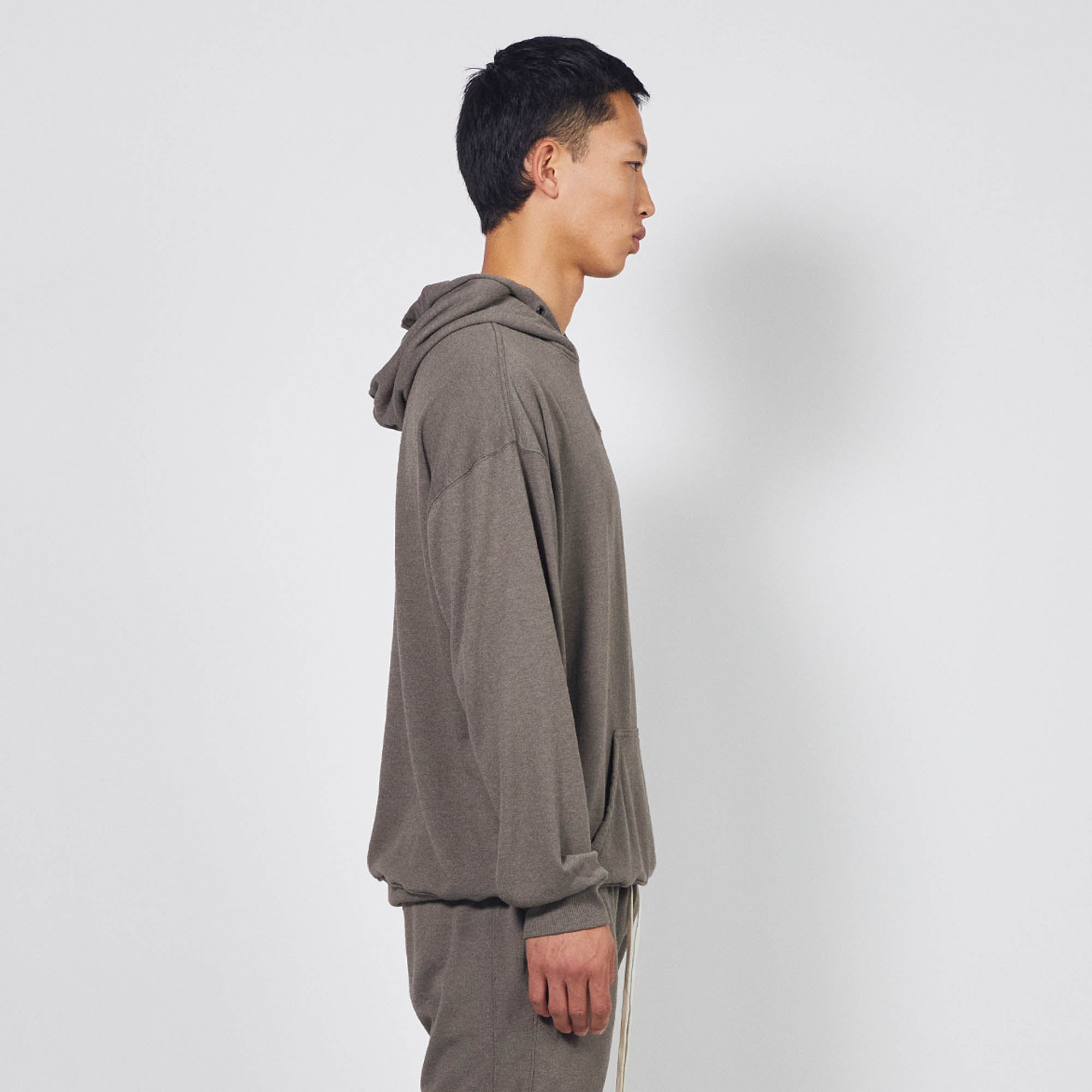 loop terry standard hoodie / washed olive heather