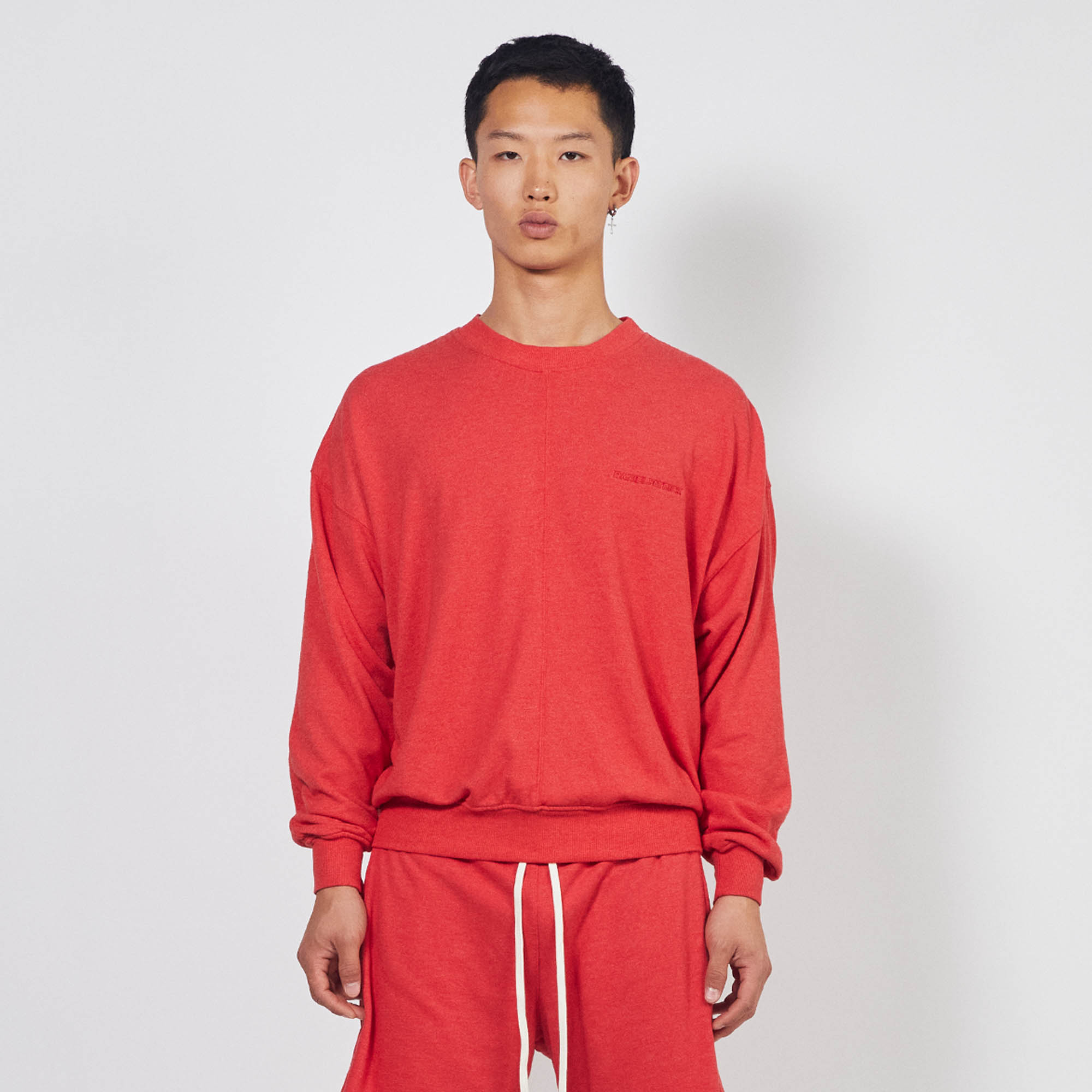 loop terry standard sweatshirt / red heather