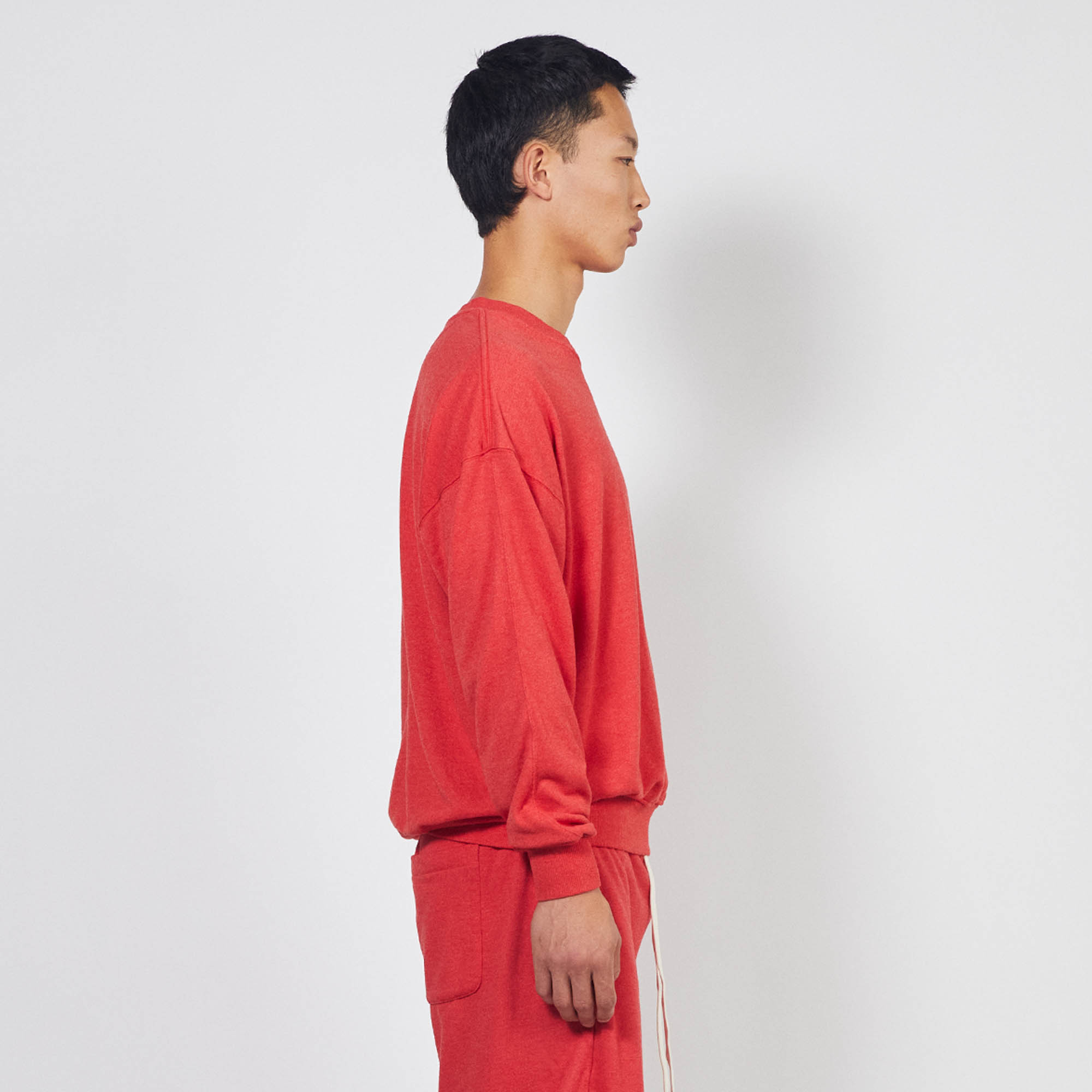 loop terry standard sweatshirt / red heather