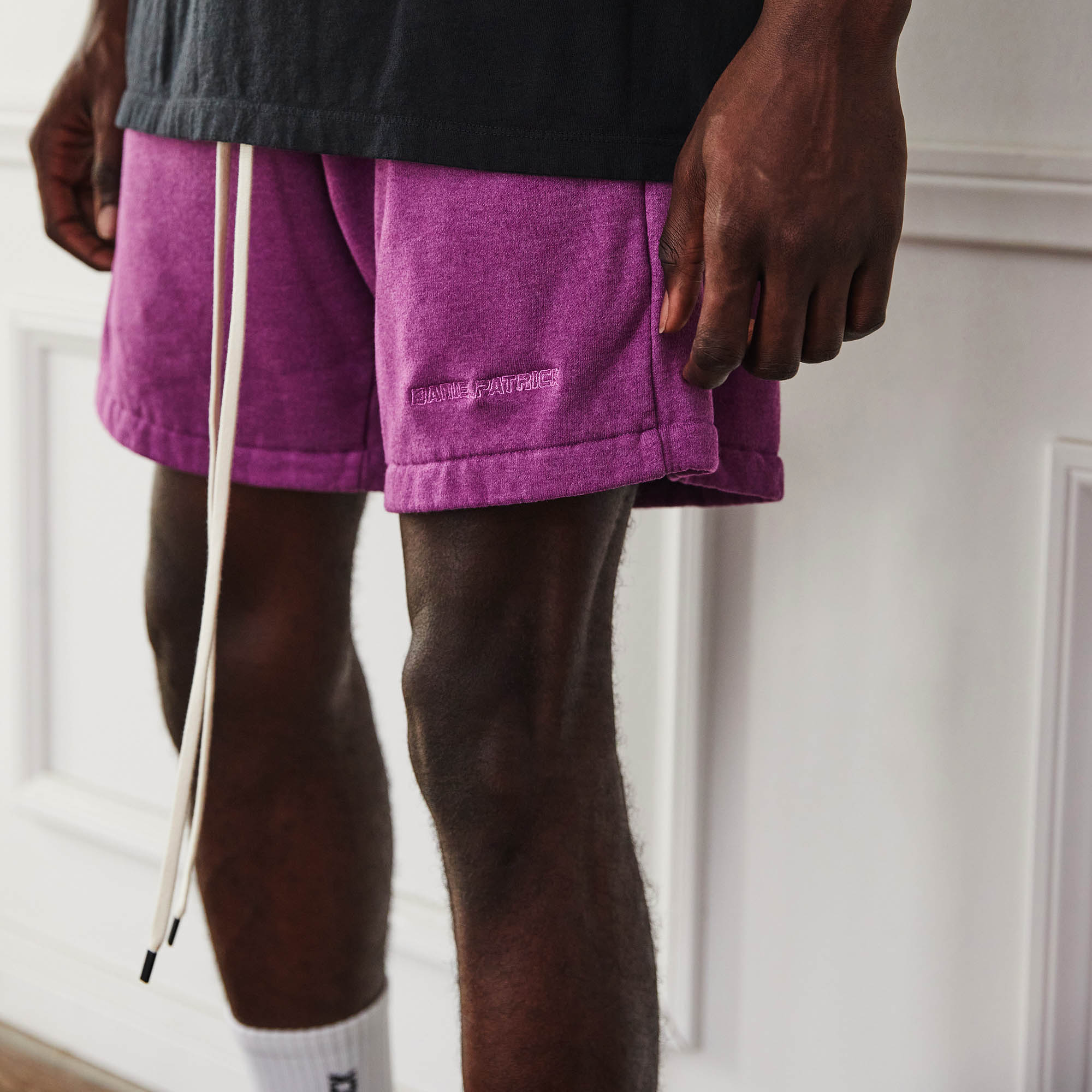 loop terry standard sweatshort / royal fuchsia