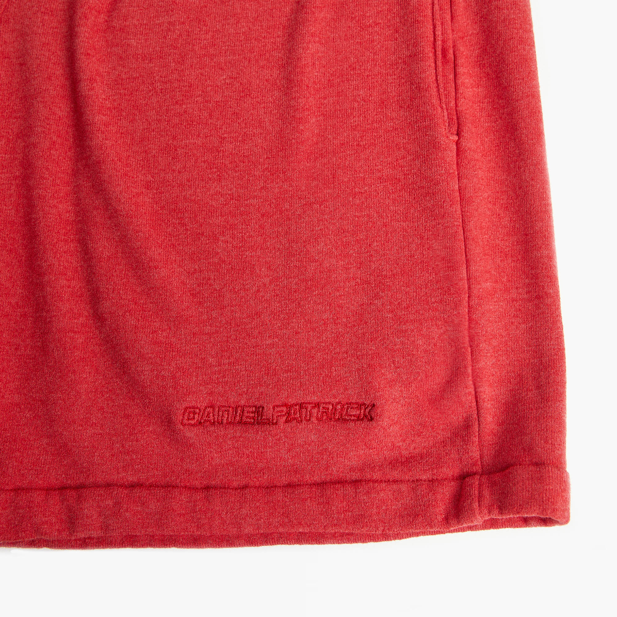 loop terry standard sweatshort / red heather
