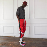 parachute track pant 2.5 / red + black + ivory