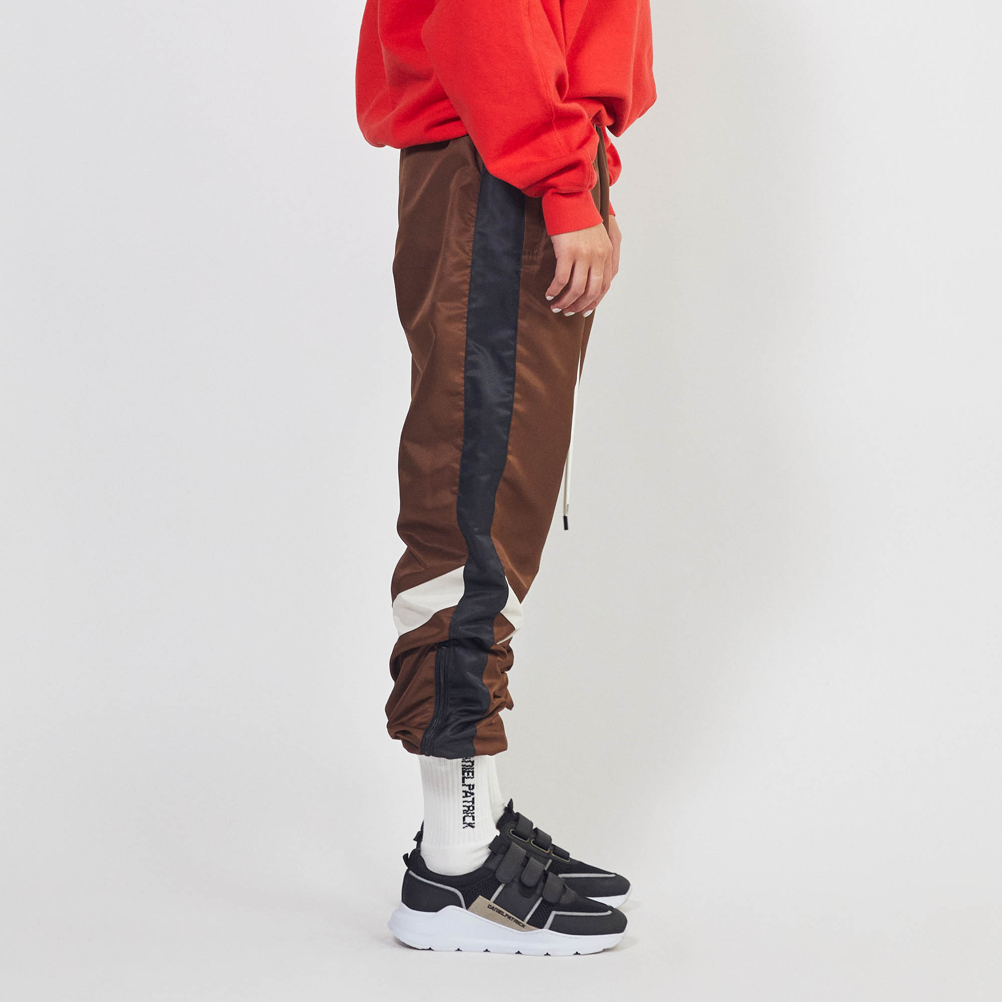 parachute track pant 2.5 / brown + black + ivory