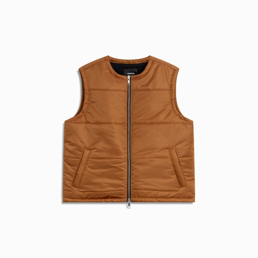 puffer vest / cognac