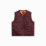 puffer vest / maroon