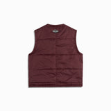 puffer vest / maroon