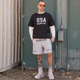 USA surplus tee / black + white