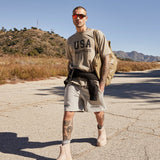 USA surplus tee / washed olive + black