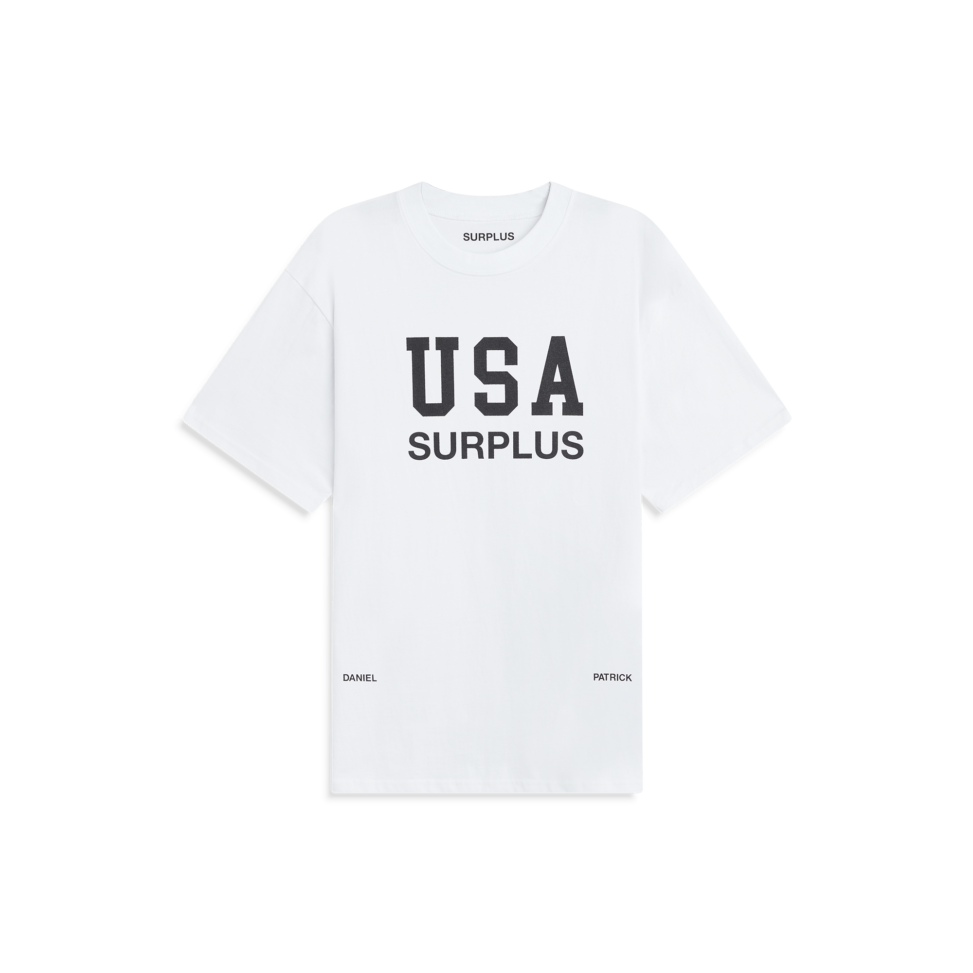 USA surplus tee / white + black