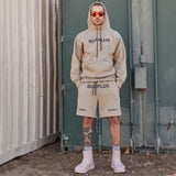 surplus logo hoodie / washed olive + black