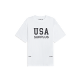 USA surplus tee / white + black