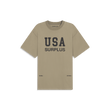 USA surplus tee / washed olive + black