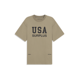 USA surplus tee / washed olive + black