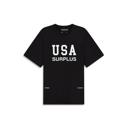 USA surplus tee / black + white