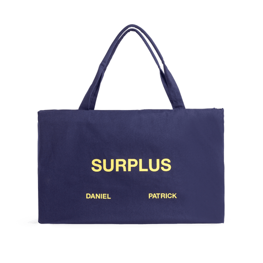surplus tote / navy + yellow