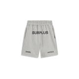 surplus logo sweatshort / heather grey + black