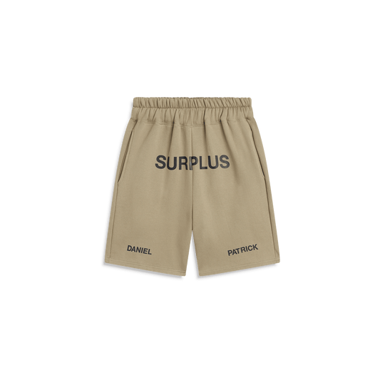 surplus logo sweatshort / washed olive + black