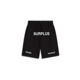 surplus logo sweatshort / black + white