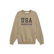 USA surplus crewneck / washed olive + black