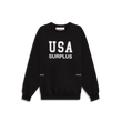 USA surplus crewneck / black + white