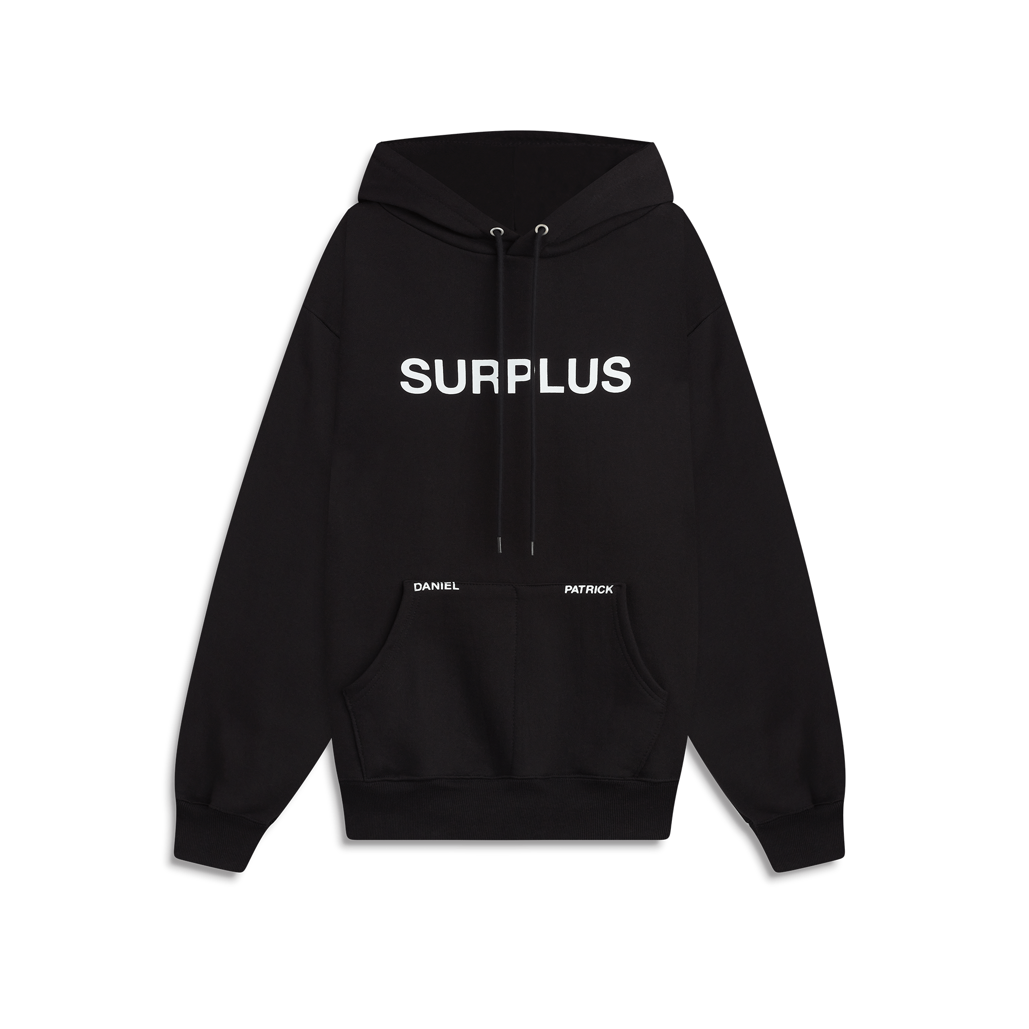 surplus logo hoodie / black + white