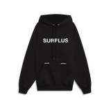 surplus logo hoodie / black + white