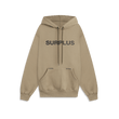 surplus logo hoodie / washed olive + black