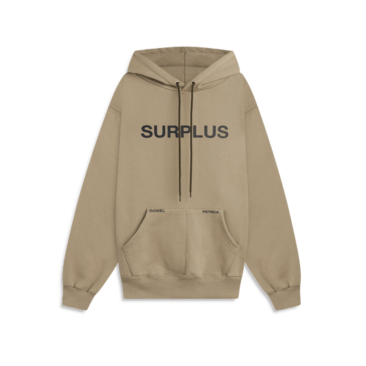 surplus logo hoodie / washed olive + black