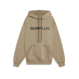surplus logo hoodie / washed olive + black