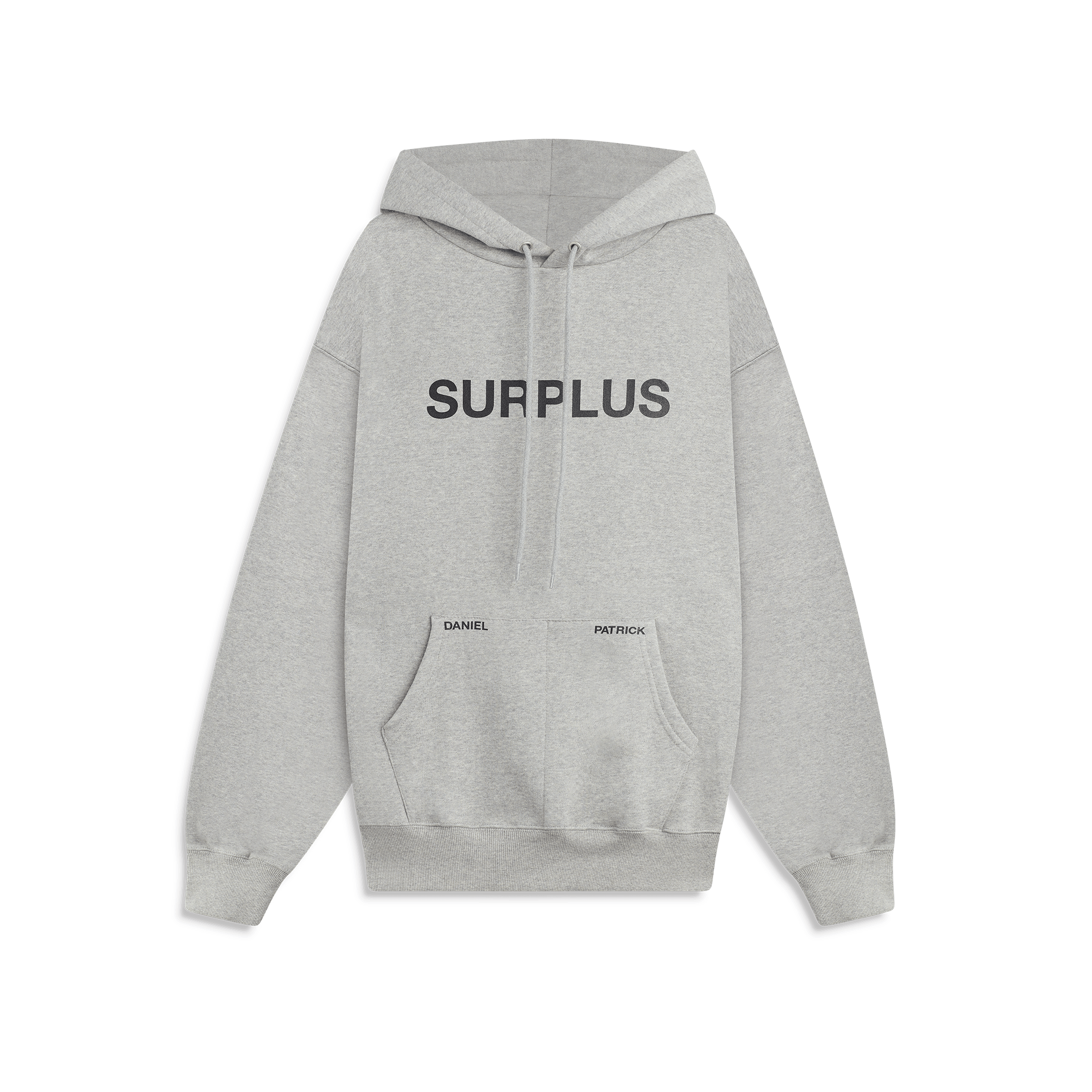 surplus logo hoodie / heather grey + black