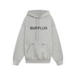 surplus logo hoodie / heather grey + black
