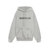 surplus logo hoodie / heather grey + black