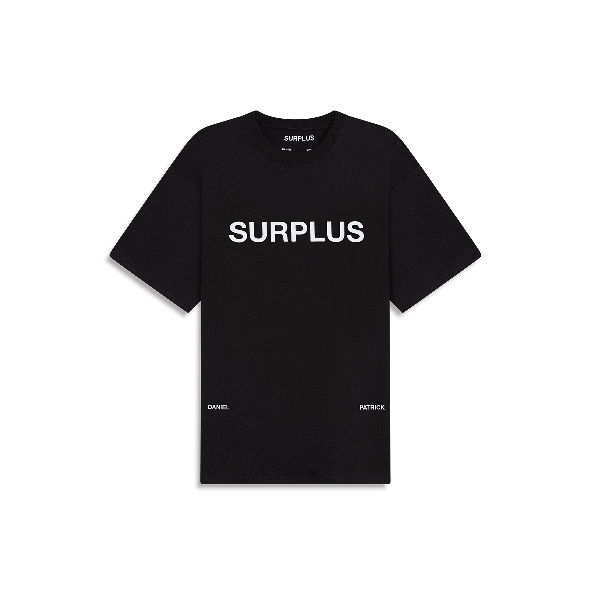surplus logo tee / black + white