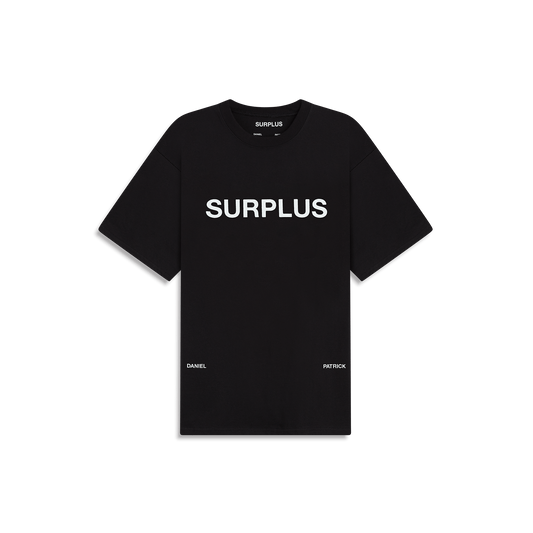 surplus logo tee / black + white