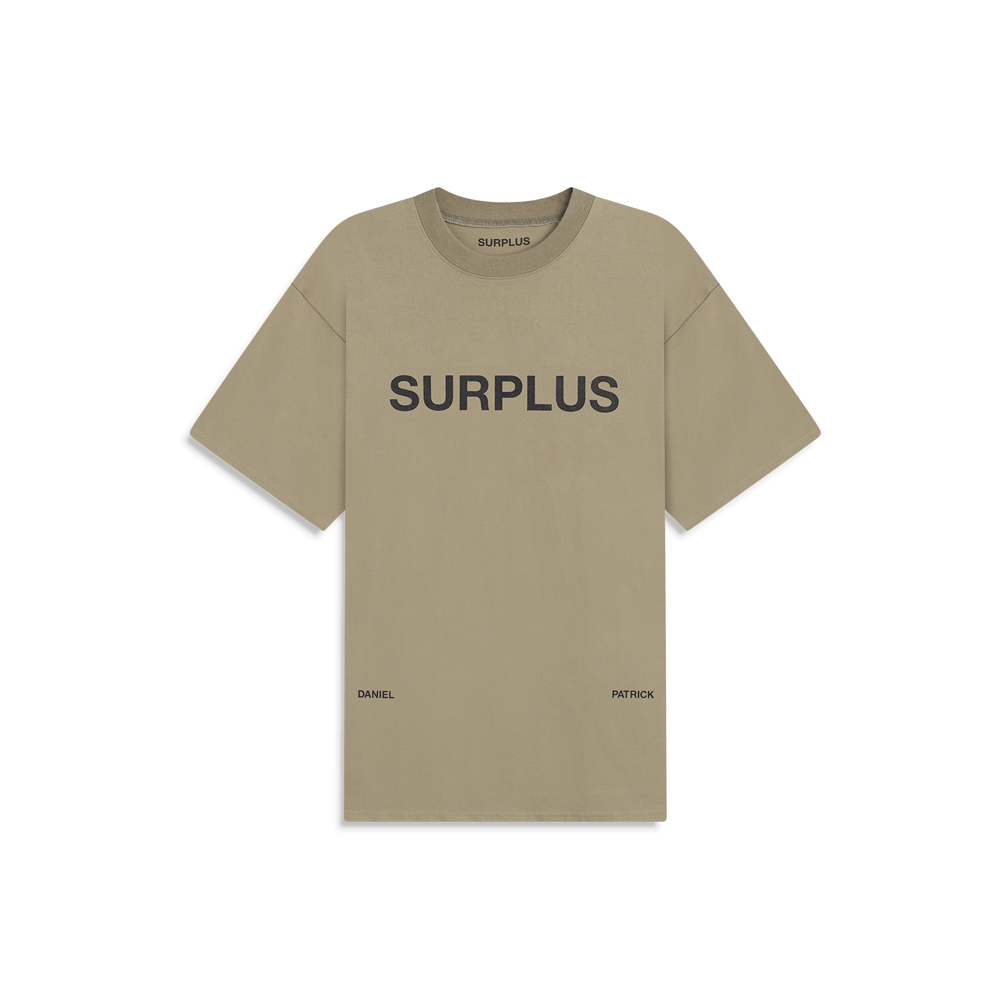 surplus logo tee / washed olive + black